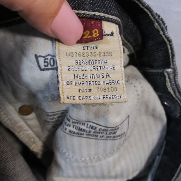 7 For All Mankind Black Flare Jeans - Picture 8 of 10